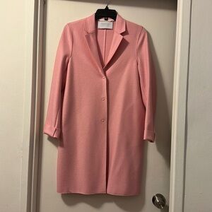 Worn ONCE! Harris Wharf London pink cocoon coat, size 40 IT